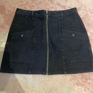 Black Denim Skirt